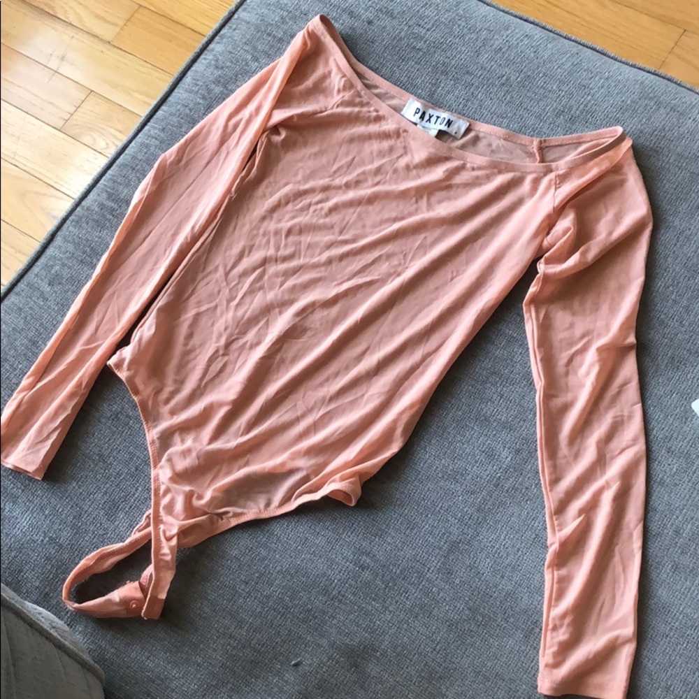 Baby pink see through shirt